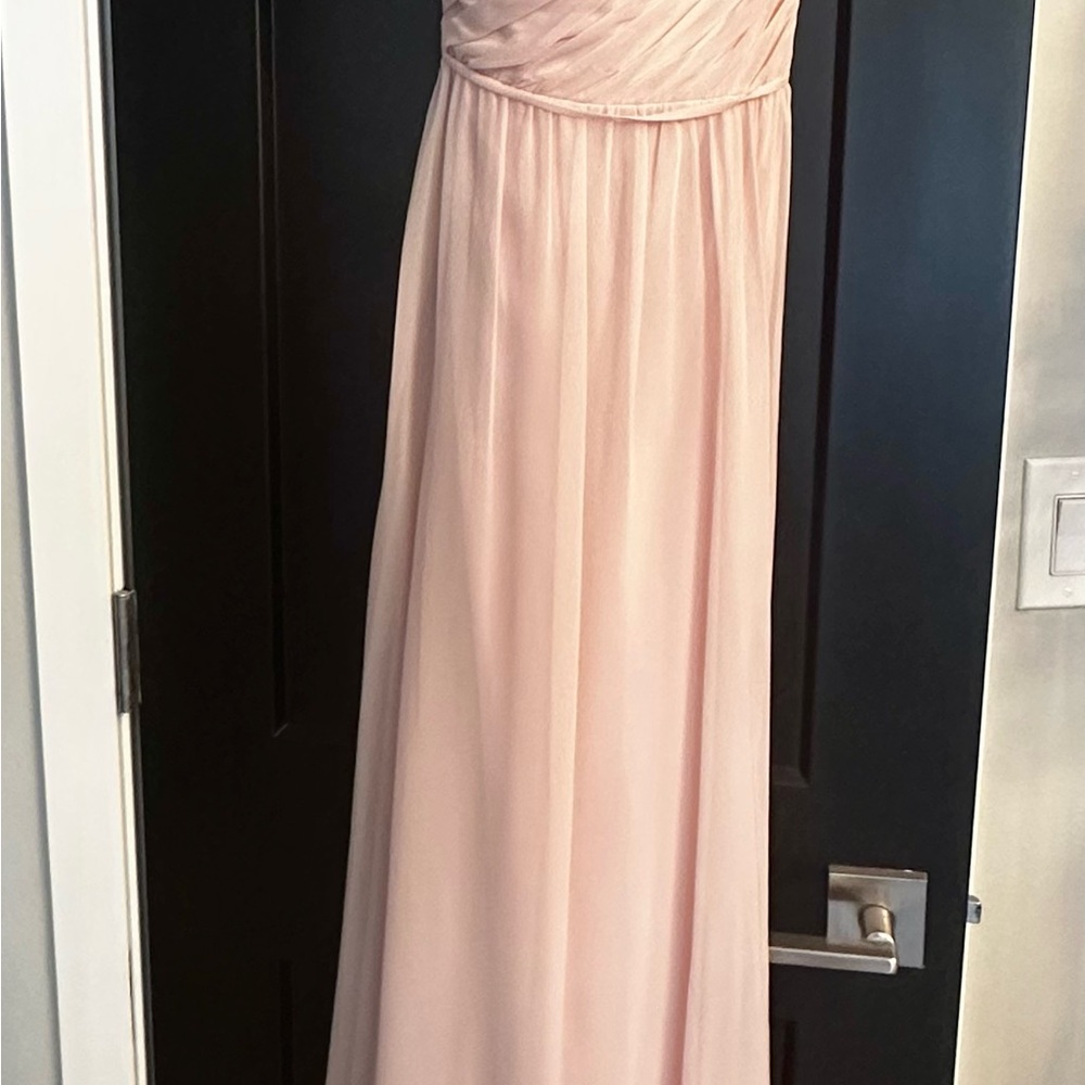 Elegant Pink Strapless Gown